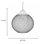 Woven Wire Globe Pendant