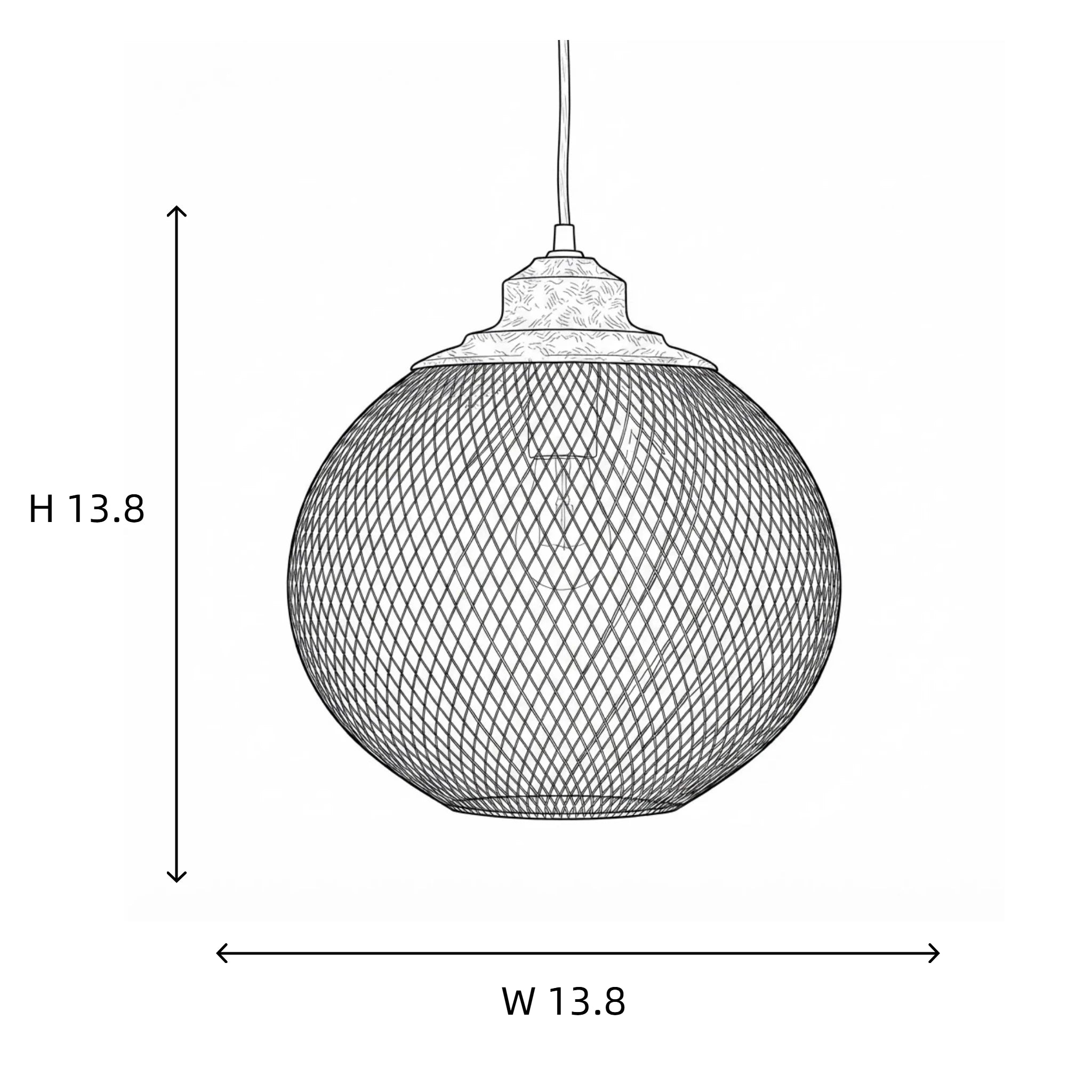 Woven Wire Globe Pendant