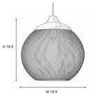 Woven Wire Globe Pendant