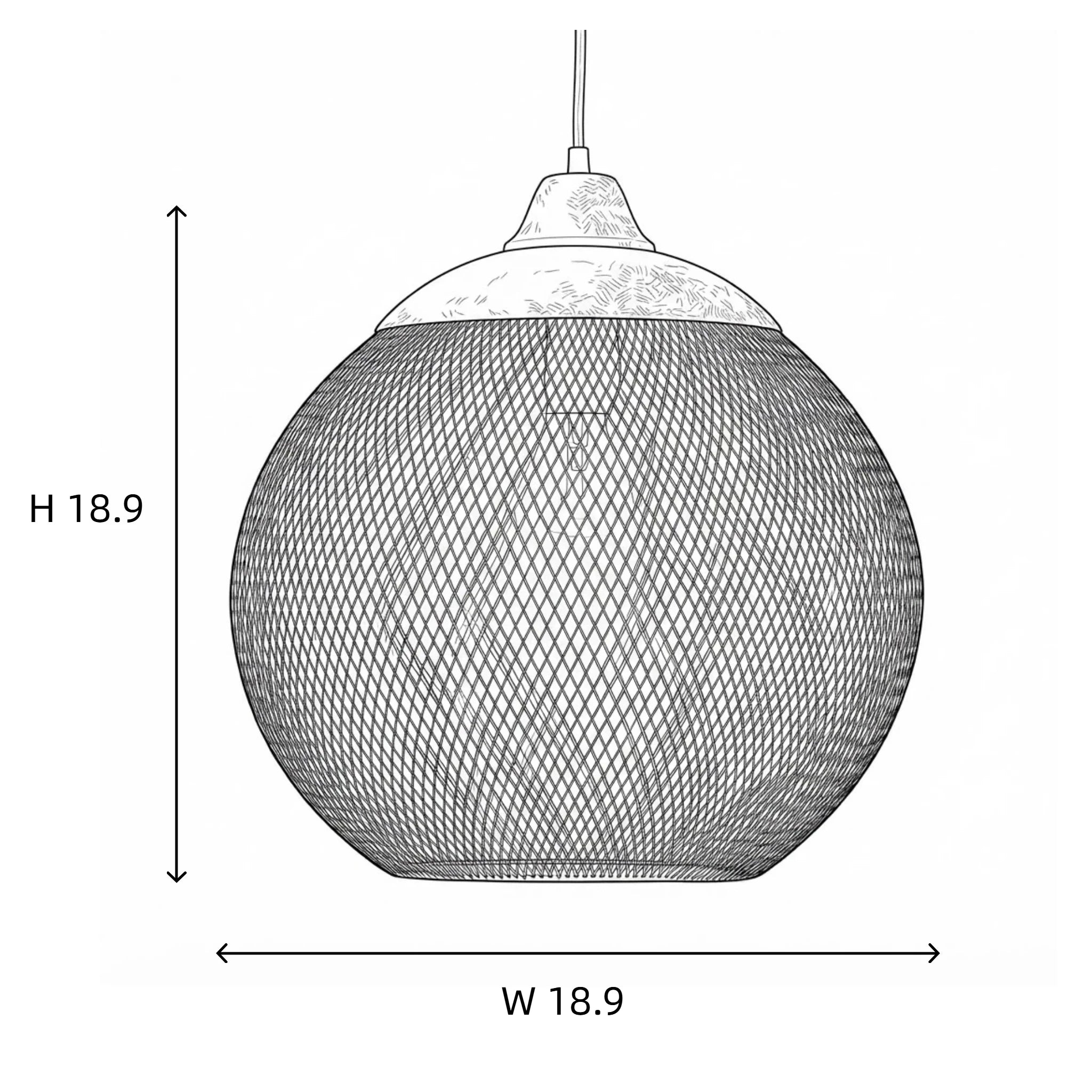 Woven Wire Globe Pendant