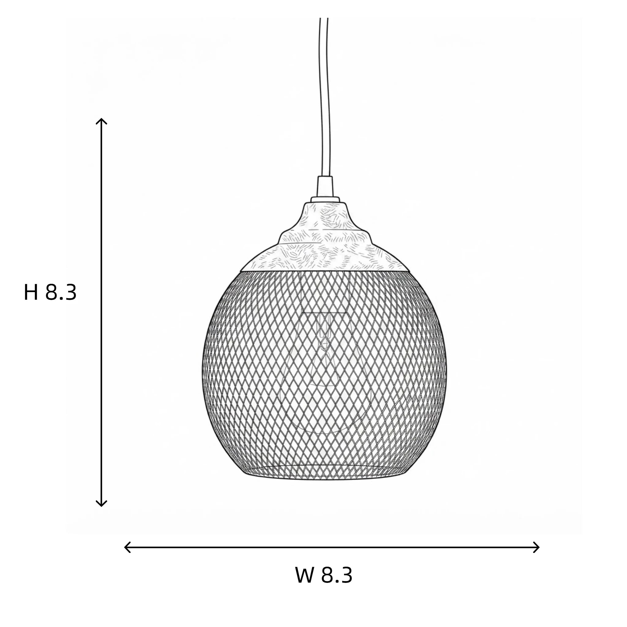 Woven Wire Globe Pendant