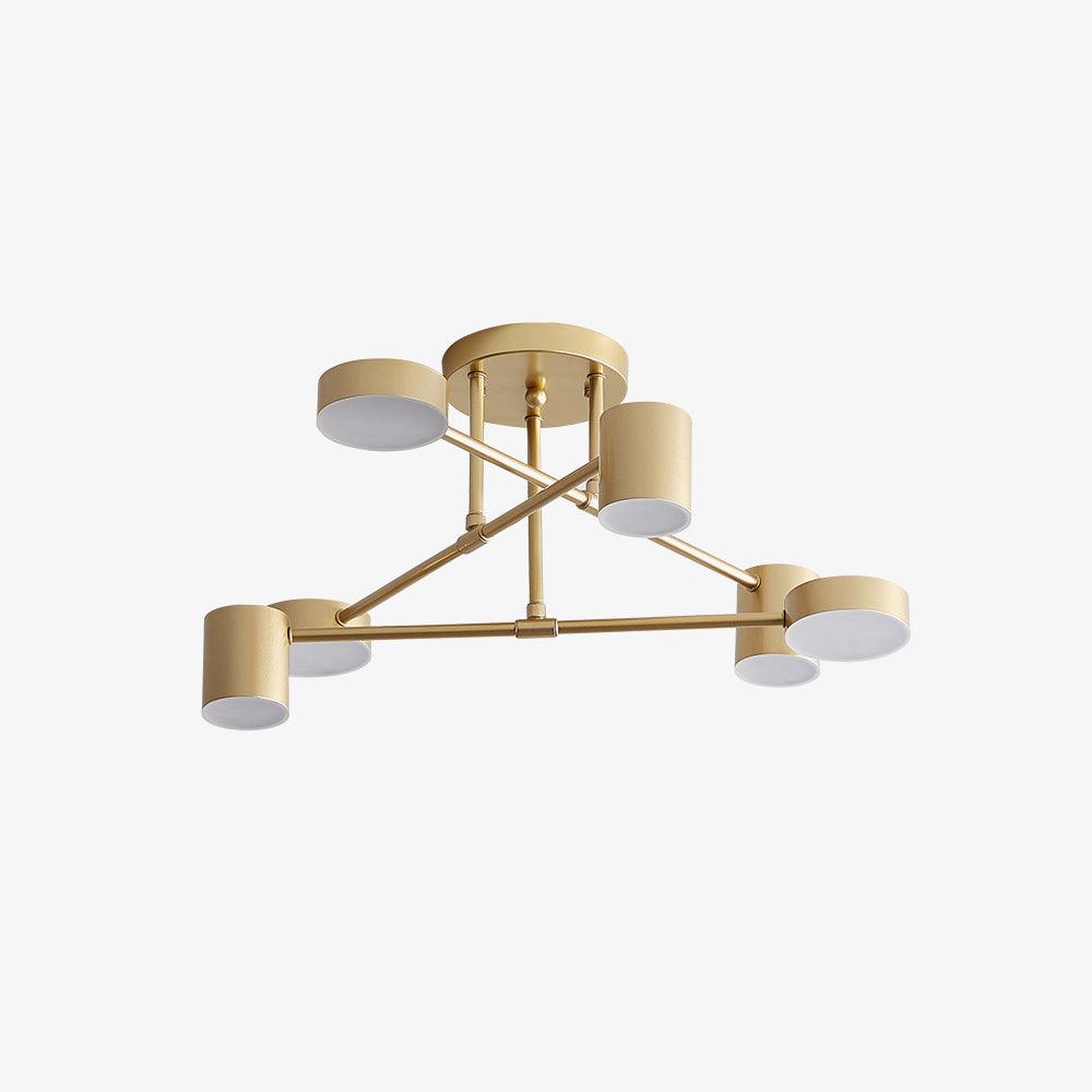 Zane Geometric 6-Light Semi-Flush