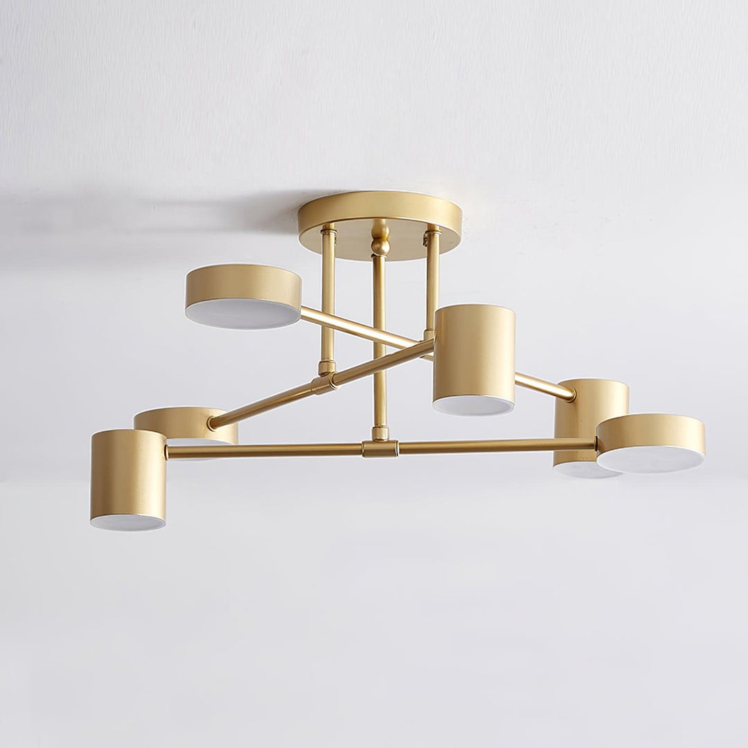 Zane Geometric 6-Light Semi-Flush