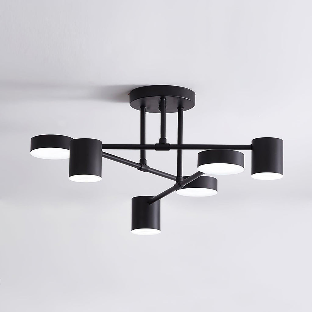 Zane Geometric 6-Light Semi-Flush