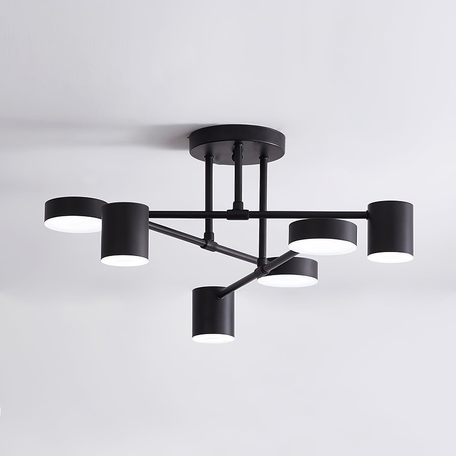 Zane Geometric 6-Light Semi-Flush