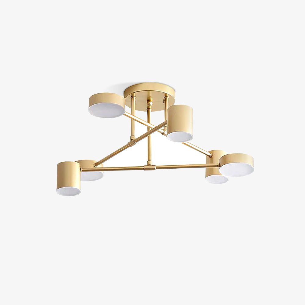 Zane Geometric 6-Light Semi-Flush