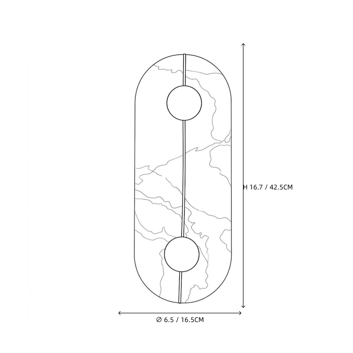 Zenith Organic Marble Sconce