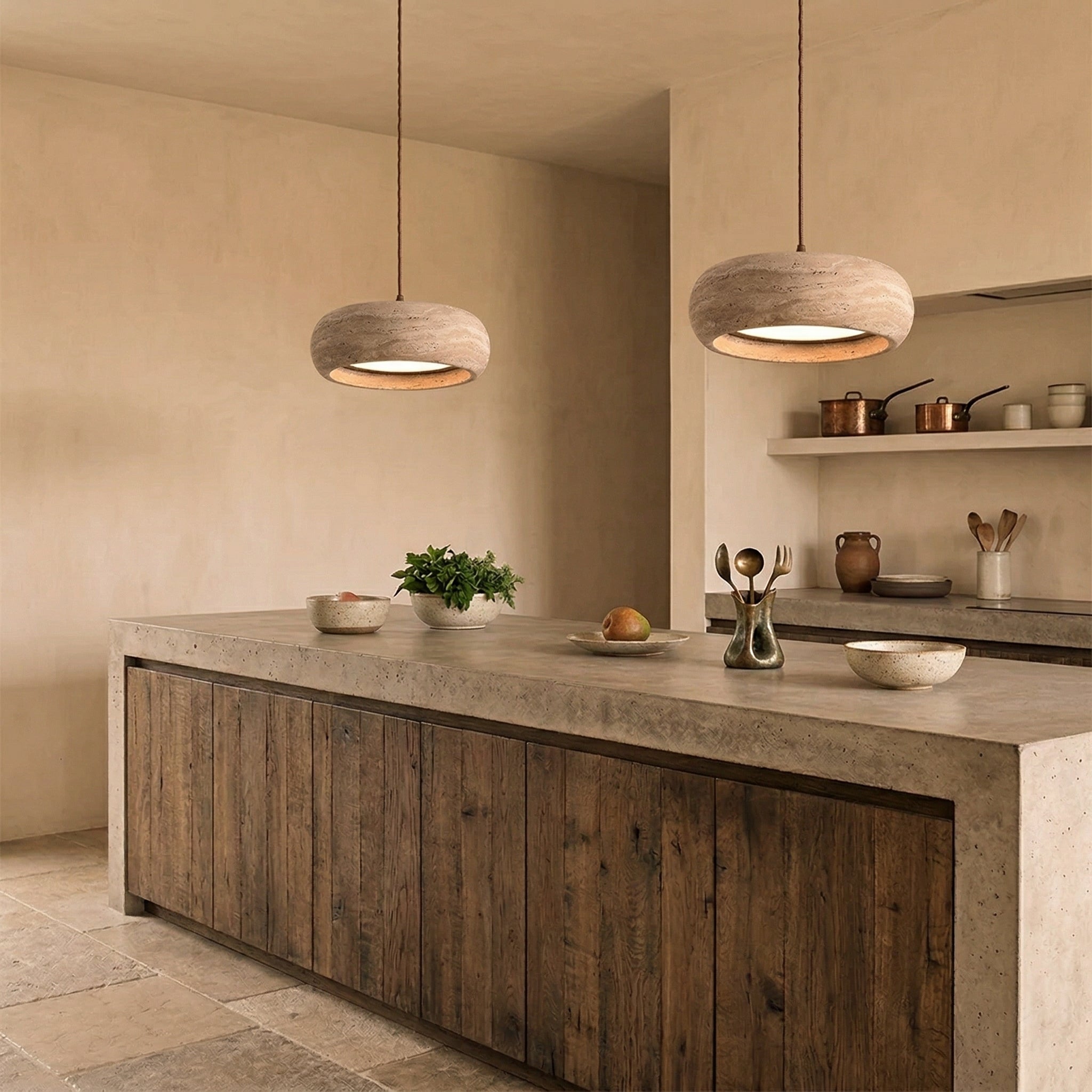 Travertine Pendant Light