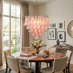 Athena Blush Pink Petal Chandelier