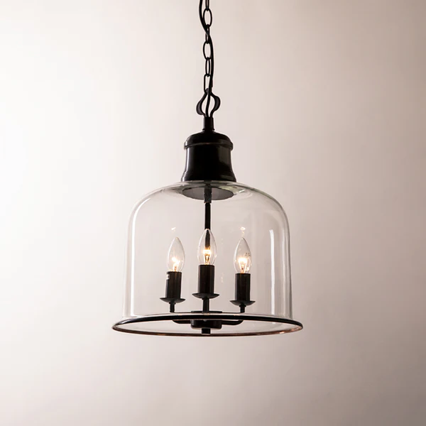 Suspension cloche en verre