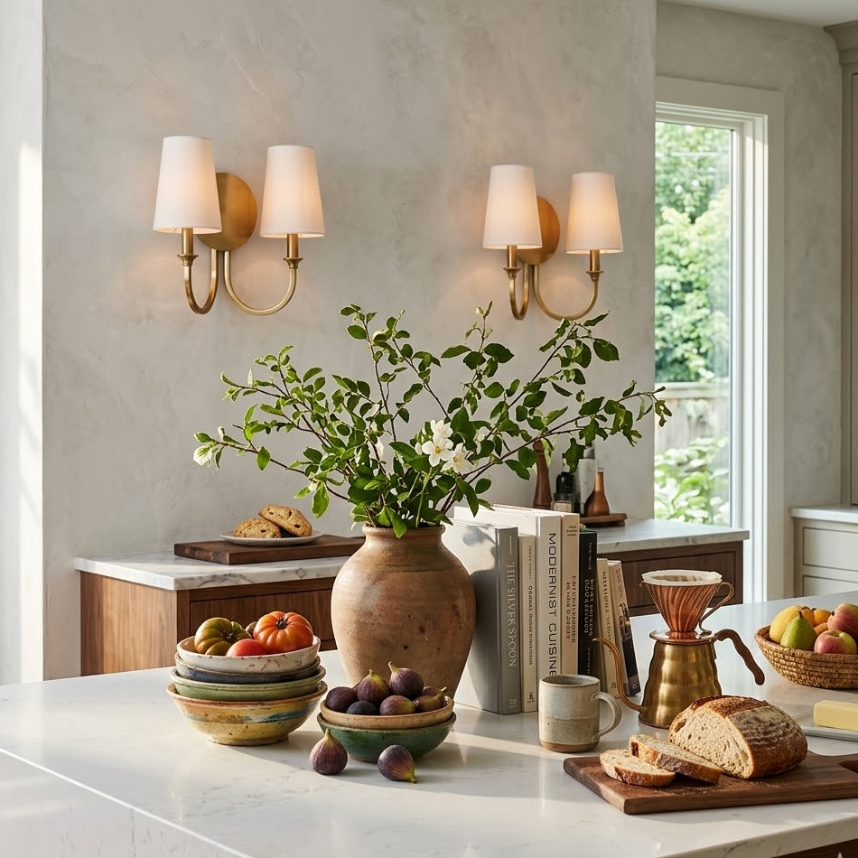 Thalia Linen Dual Wall Sconce