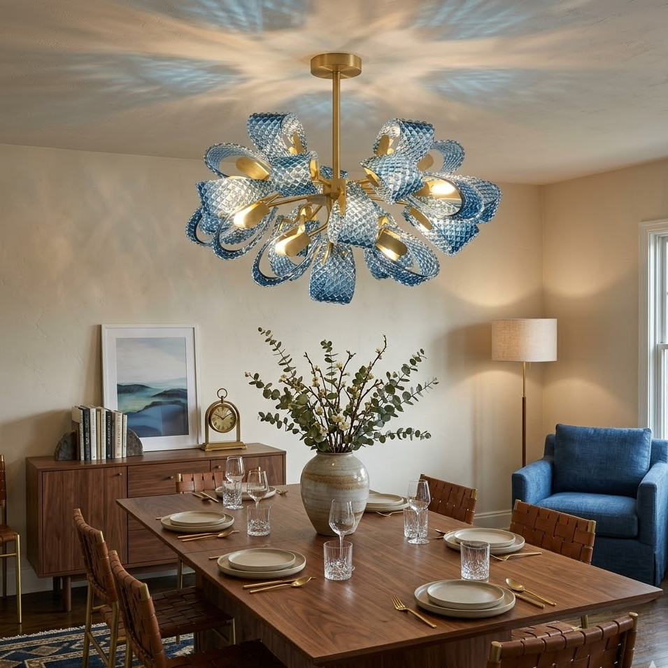 Textured Ribbon Chandelier