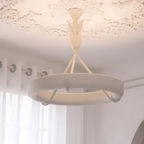 White Plaster Chandelier
