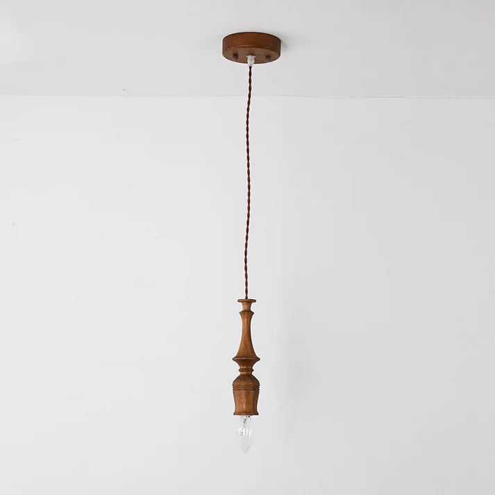 Pendelleuchte Walnuss Spindel