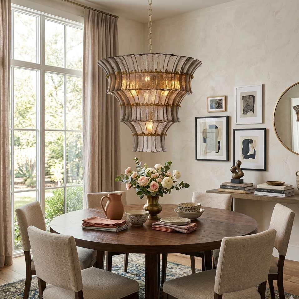 Vesper Glass Tiered Chandelier