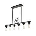 Bicycle Silhouette Linear Chandelier