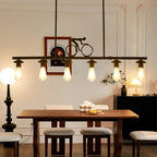 Bicycle Silhouette Linear Chandelier