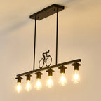 Bicycle Silhouette Linear Chandelier