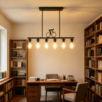 Bicycle Silhouette Linear Chandelier