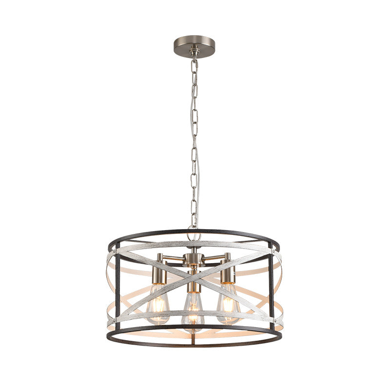 Crisscross Drum Cage Chandelier