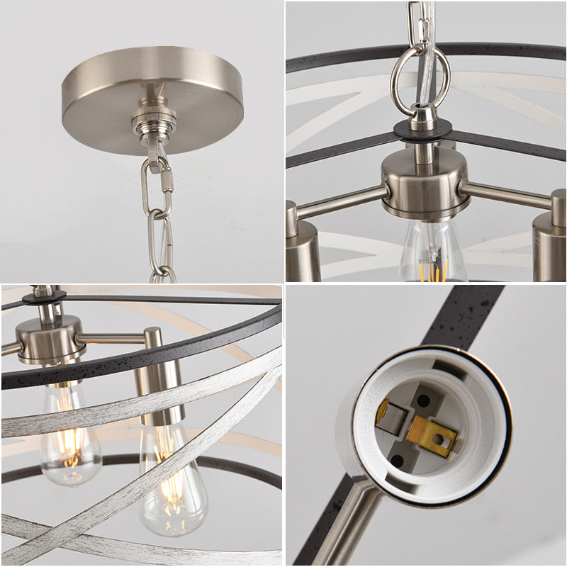 Crisscross Drum Cage Chandelier