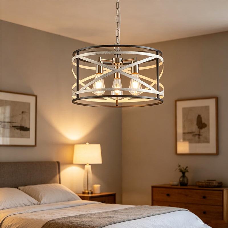 Crisscross Drum Cage Chandelier