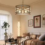 Crisscross Drum Cage Chandelier