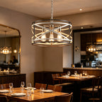 Crisscross Drum Cage Chandelier