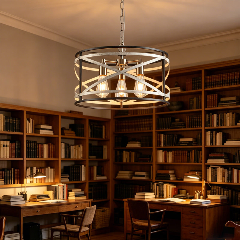 Crisscross Drum Cage Chandelier