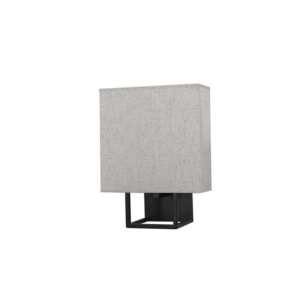 Cube Frame Linen Wall Sconce