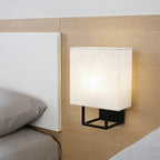 Cube Frame Linen Wall Sconce