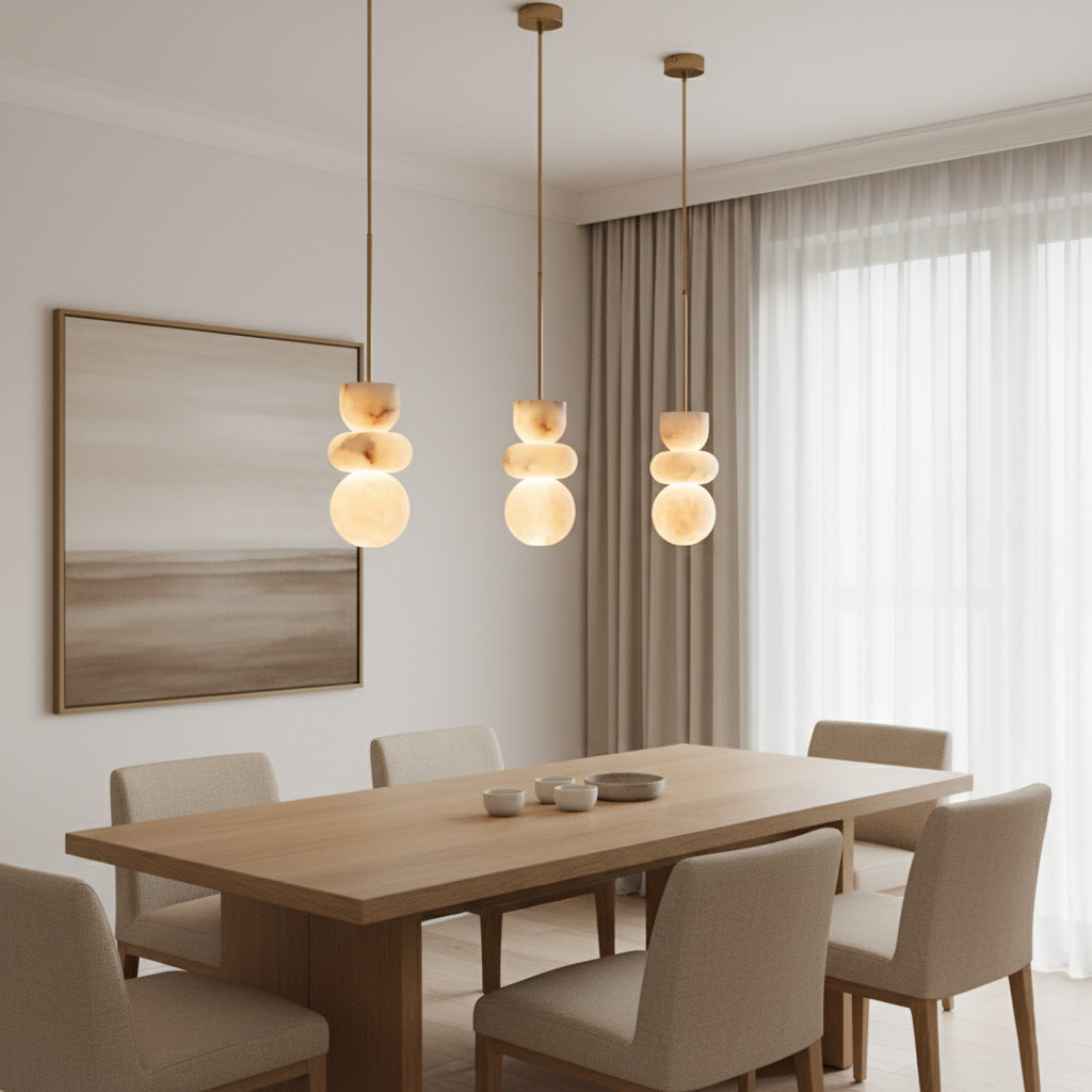 Brass  Alabaster Pendant light