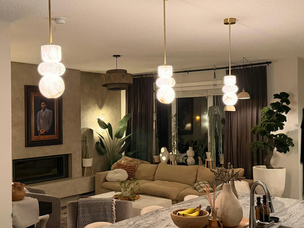 Brass  Alabaster Pendant light