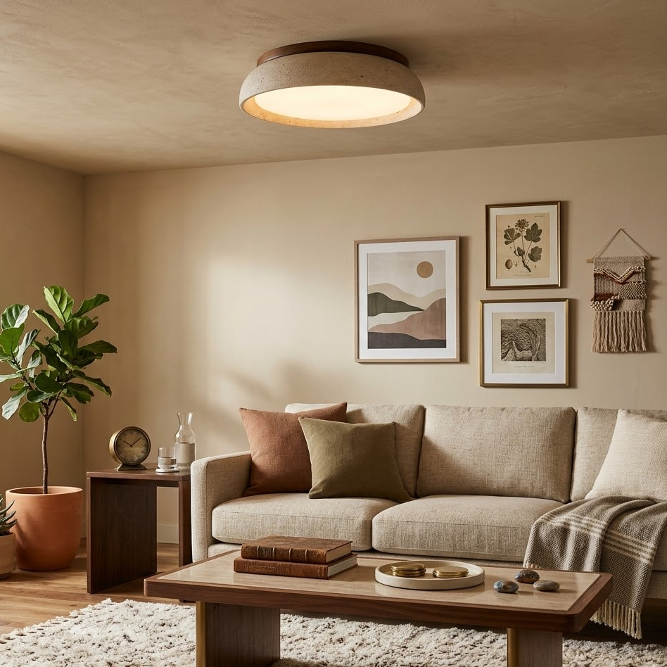 Alora Travertine Ceiling Light
