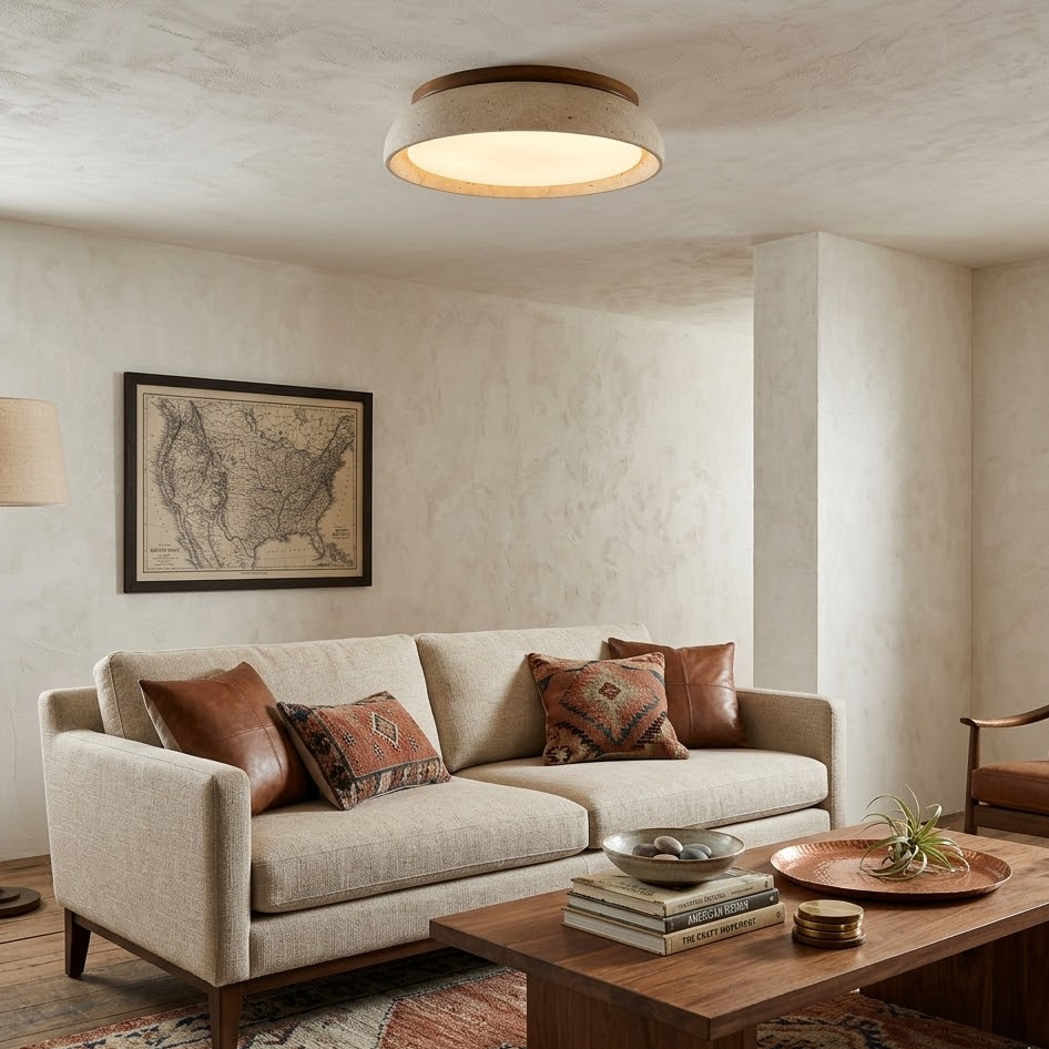 Alora Travertine Ceiling Light