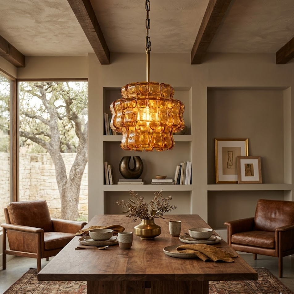 Ribbon Glass Pendant Light