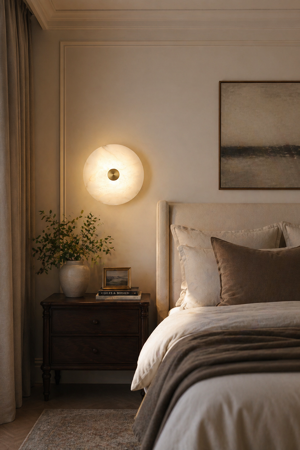 Disc Alabaster Wall Light