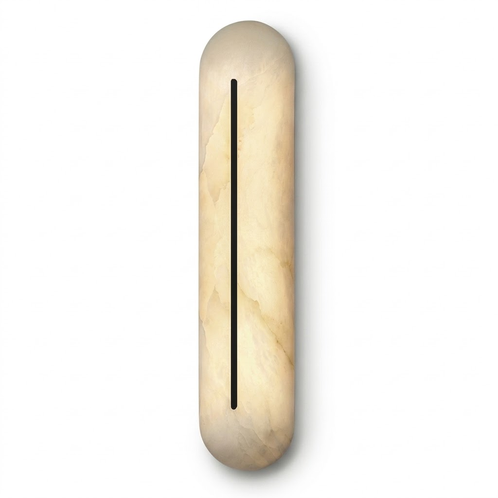 Alabaster Vertical Wall Sconce