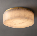 Alabaster Round Flush Mount