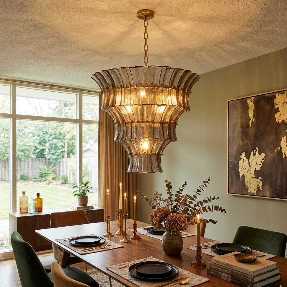Vesper Glass Tiered Chandelier