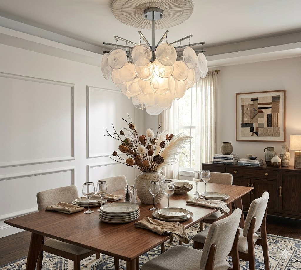 Murano Art Glass Disc Chandelier