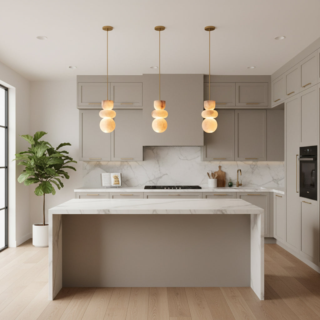 Brass  Alabaster Pendant light