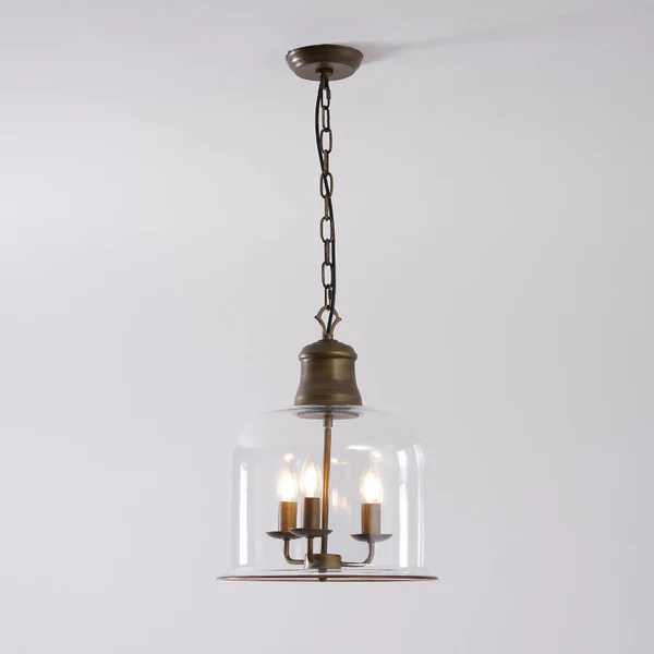 Suspension cloche en verre