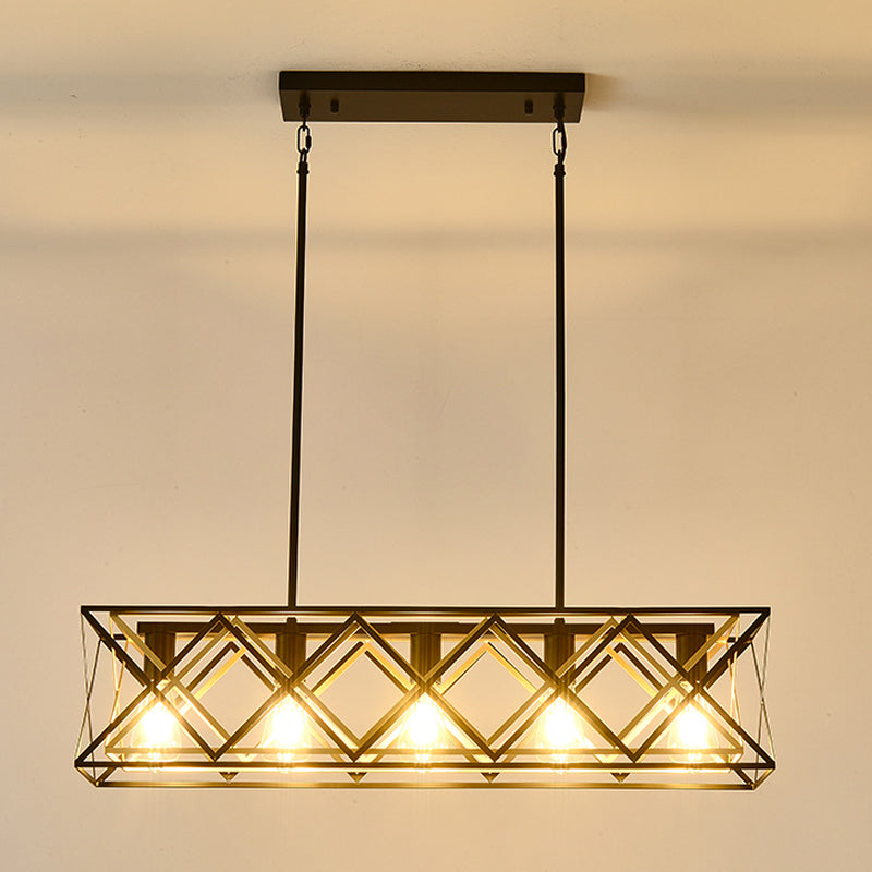 Geometric Linear Farmhouse Chandelier