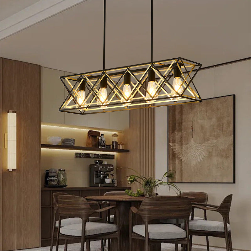 Geometric Linear Farmhouse Chandelier