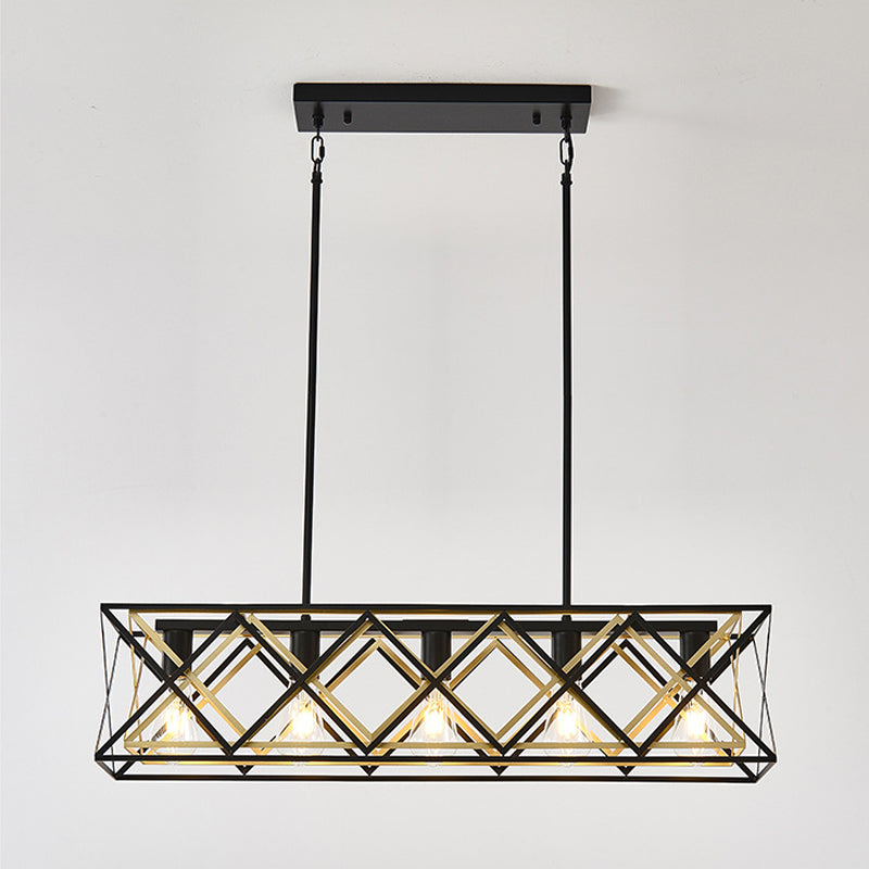 Geometric Linear Farmhouse Chandelier