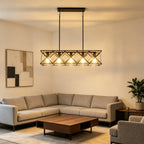 Geometric Linear Farmhouse Chandelier