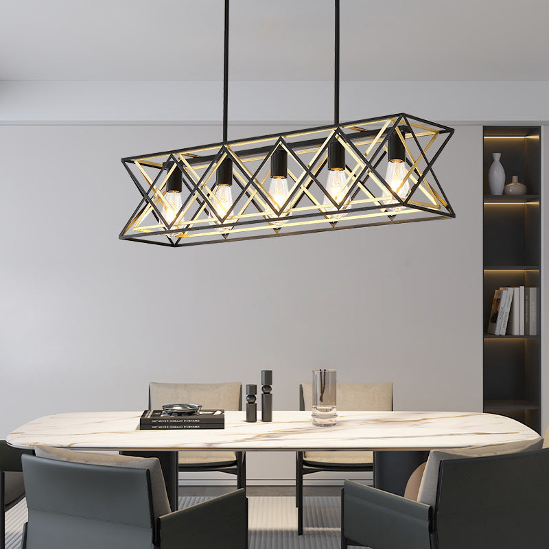 Geometric Linear Farmhouse Chandelier