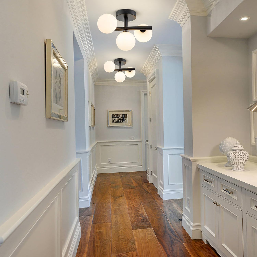 Globe Trio Semi Flush Mount Ceiling Light