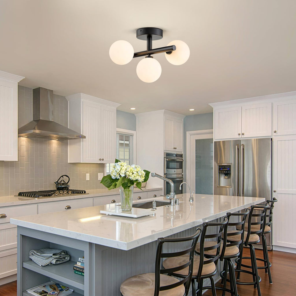 Globe Trio Semi Flush Mount Ceiling Light